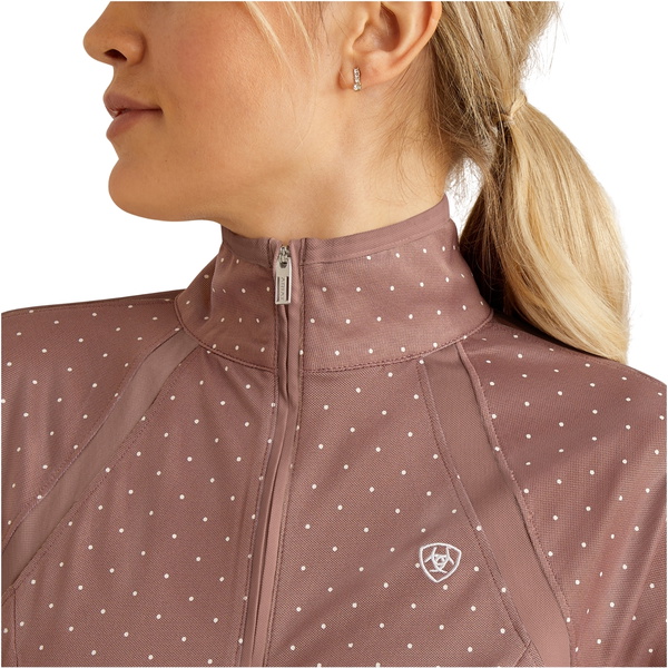 2024 Ariat Womens Sunstopper 3.0 Long Sleeve Baselayer 10053416- Twilight Mauve Dot